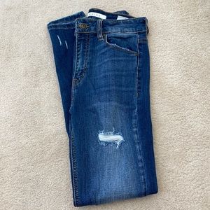 Super high rise skinny ankle jeans